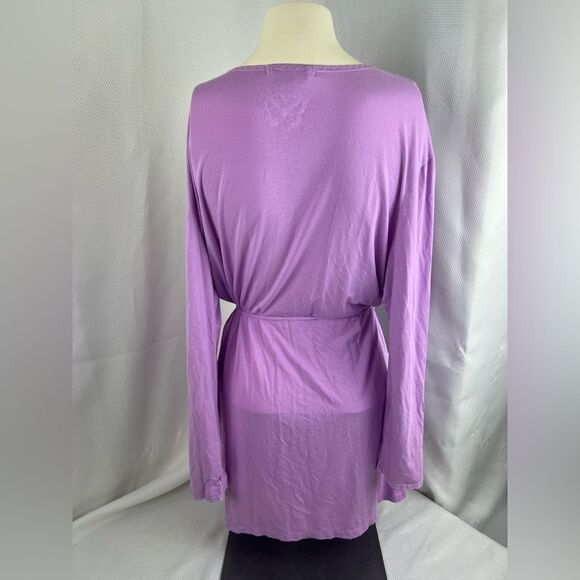 Victoria’s Secret Angels Womens Modal Purple Opent Front Robe Lace Trim Size M/L - Picture 6 of 10